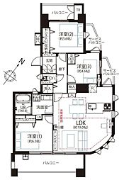 D'クラディア平和台 3LDKの間取図画像