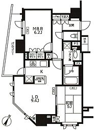 リビオレゾン小石川 2LDKの間取図画像