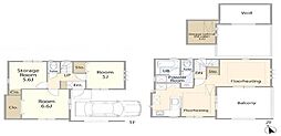 練馬区関町南1丁目　中古戸建 2SLDKの間取り