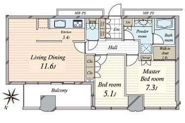 間取り シティタワー新宿新都心 25階/-