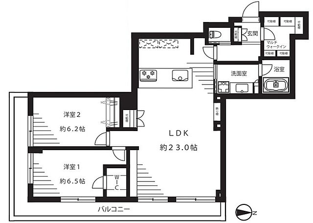 間取り 西戸山タワーホウムズサウスタワー 12階/-