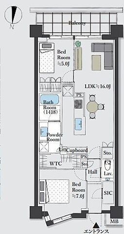 間取り パークシティ高田馬場 4階/-