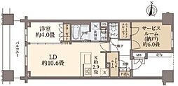 マジェスティハウス新宿御苑パークナード 1SLDKの間取図画像