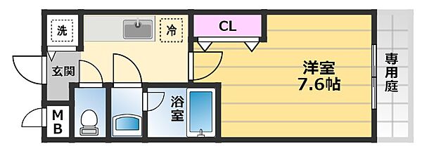 カサ　リラ 103｜大阪府堺市西区鳳中町8丁(賃貸アパート1K・1階・24.00㎡)の写真 その2