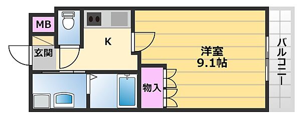 パームヒルズ 203｜大阪府堺市中区土師町4丁(賃貸アパート1K・2階・30.00㎡)の写真 その3