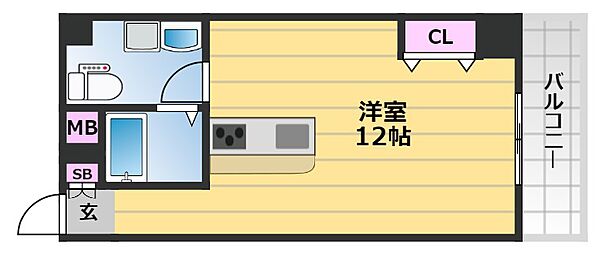 TKアンバーコート中百舌鳥 907｜大阪府堺市北区百舌鳥梅町1丁(賃貸マンション1R・9階・29.32㎡)の写真 その2