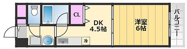 クレール三国ヶ丘 308｜大阪府堺市堺区向陵中町6丁(賃貸マンション1DK・3階・28.76㎡)の写真 その2