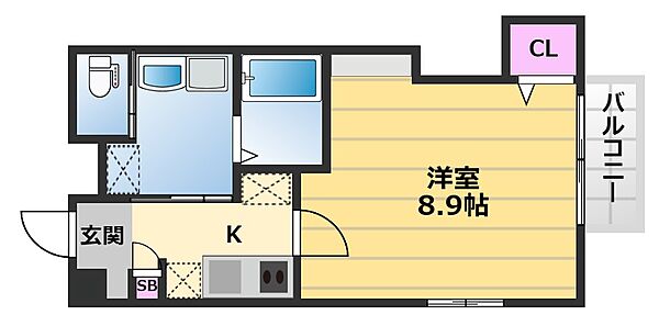 エヌエムスワサントセットウエスト 3FB｜大阪府堺市北区常磐町3丁(賃貸マンション1K・3階・28.08㎡)の写真 その2