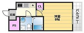 ラシーヌ宿院 602 ｜ 大阪府堺市堺区宿院町東4丁2-14（賃貸マンション1K・6階・23.36㎡） その2