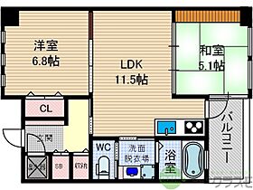 大阪府茨木市西豊川町（賃貸マンション2LDK・2階・53.60㎡） その2