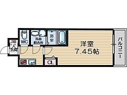 ARCA正雀 2階1Kの間取り