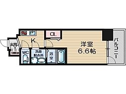 JR東海道・山陽本線 岸辺駅 徒歩3分の賃貸マンション 3階1Kの間取り