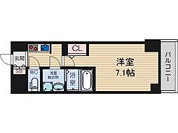 S-RESIDENCE千里丘 5階1Kの間取り