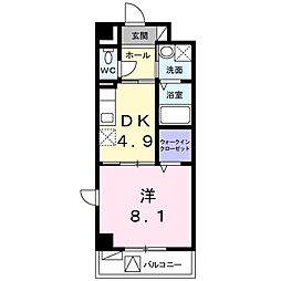 パールハイツ 1DKの間取図画像