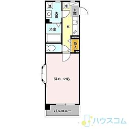 グランドソレイユ 1Kの間取図画像
