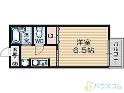 パークハイム 1Kの間取図画像