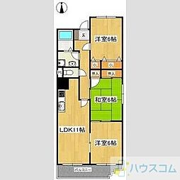 マーコート 3LDKの間取図画像