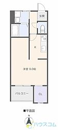 山崎第一マンション 1Kの間取図画像