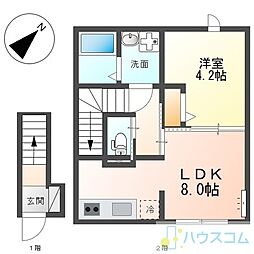 (仮称)吹田市新芦屋新築アパート 2階