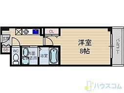 シャンピアコート茨木 1Kの間取図画像