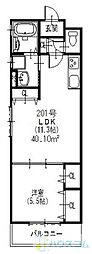 クリエオール別府 1LDKの間取図画像