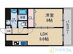 グレイス正雀 1LDKの間取図画像