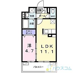 ネストージュ 1LDKの間取図画像