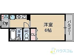スチューデントパレス茨木 1Kの間取図画像