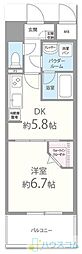 カンナビーノ 1DKの間取図画像