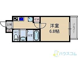 エスト茨木 1Kの間取図画像