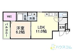 フジパレスSAKURA 1LDKの間取図画像