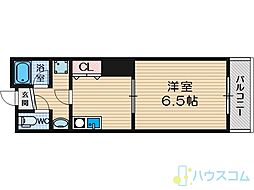 イースト・フィールド 1Kの間取図画像