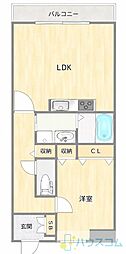 セレノスクエア 1LDKの間取図画像
