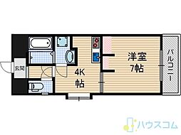 千里丘アヴニュー 1DKの間取図画像
