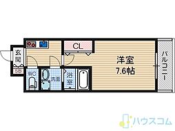 ExcellentKishibe 1Kの間取図画像