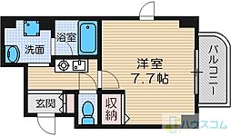 ヴェルデカーナ茨木 1Kの間取図画像