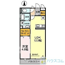 ワンモア・オッツ 1LDKの間取図画像