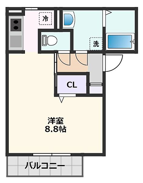 スタティオ正雀 201｜大阪府摂津市正雀本町1丁目(賃貸アパート1K・2階・29.22㎡)の写真 その2