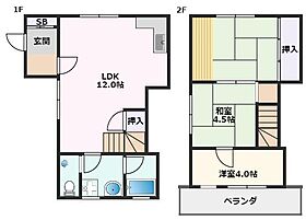 阪本貸家  ｜ 大阪府吹田市垂水町3丁目（賃貸テラスハウス3LDK・1階・53.58㎡） その2