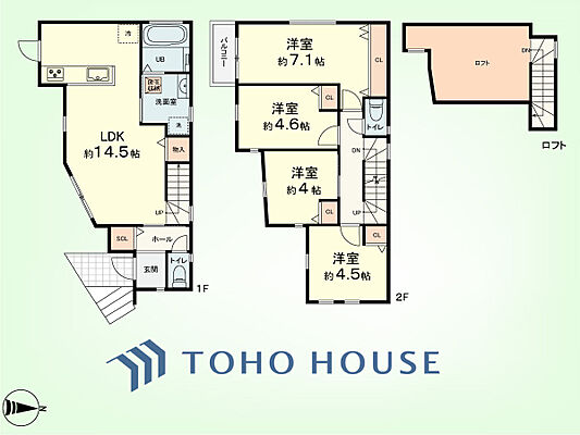 間取り 鎌倉市大船 B号棟