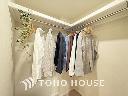 衣類がたくさん収納できる人気の「ウォークインクローゼット」