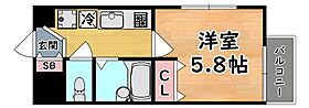 兵庫県神戸市灘区桜口町２丁目（賃貸マンション1K・6階・23.33㎡） その2