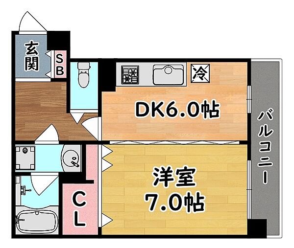 兵庫県神戸市灘区楠丘町２丁目(賃貸マンション1DK・3階・34.81㎡)の写真 その2