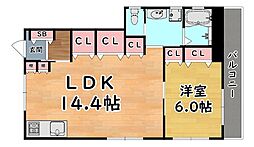 阪急神戸本線 六甲駅 徒歩7分の賃貸アパート 1階1LDKの間取り