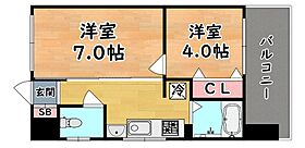 兵庫県神戸市灘区山田町３丁目（賃貸マンション2K・4階・30.00㎡） その2