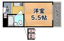 メゾンドエクラン 1Kの間取図画像