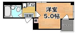 灘ステーションパーク 1Kの間取図画像