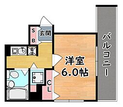 ジョイフル六甲2 1Kの間取図画像