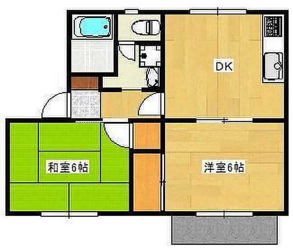 タウニィ大栄A 202｜静岡県焼津市大栄町１丁目(賃貸アパート2DK・2階・41.80㎡)の写真 その2