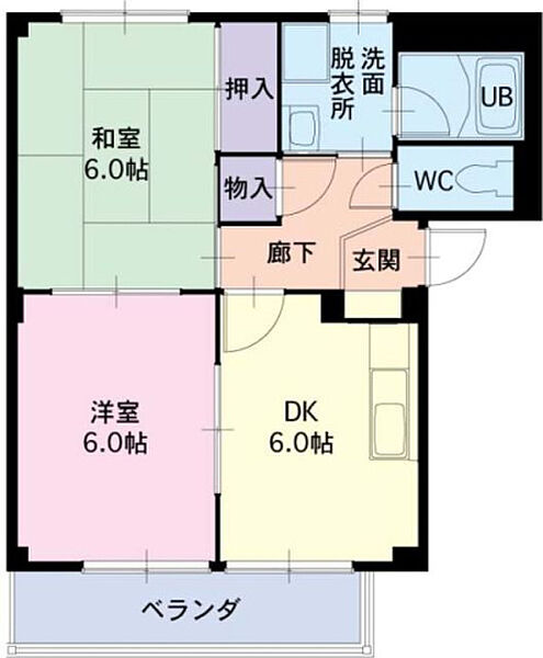 SunRiver大井A棟 102｜静岡県焼津市利右衛門(賃貸アパート2DK・1階・43.69㎡)の写真 その2